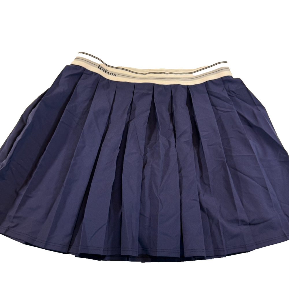 Wilson Women's Woven Pleated Skort Outdoor Active Size XL Navy Blue